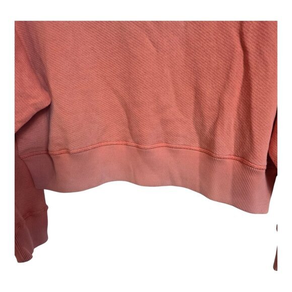 American Eagle Women's Cropped Sweatshirt‎ Long Sleeves Oversized Orange XS - Picture 9 of 17